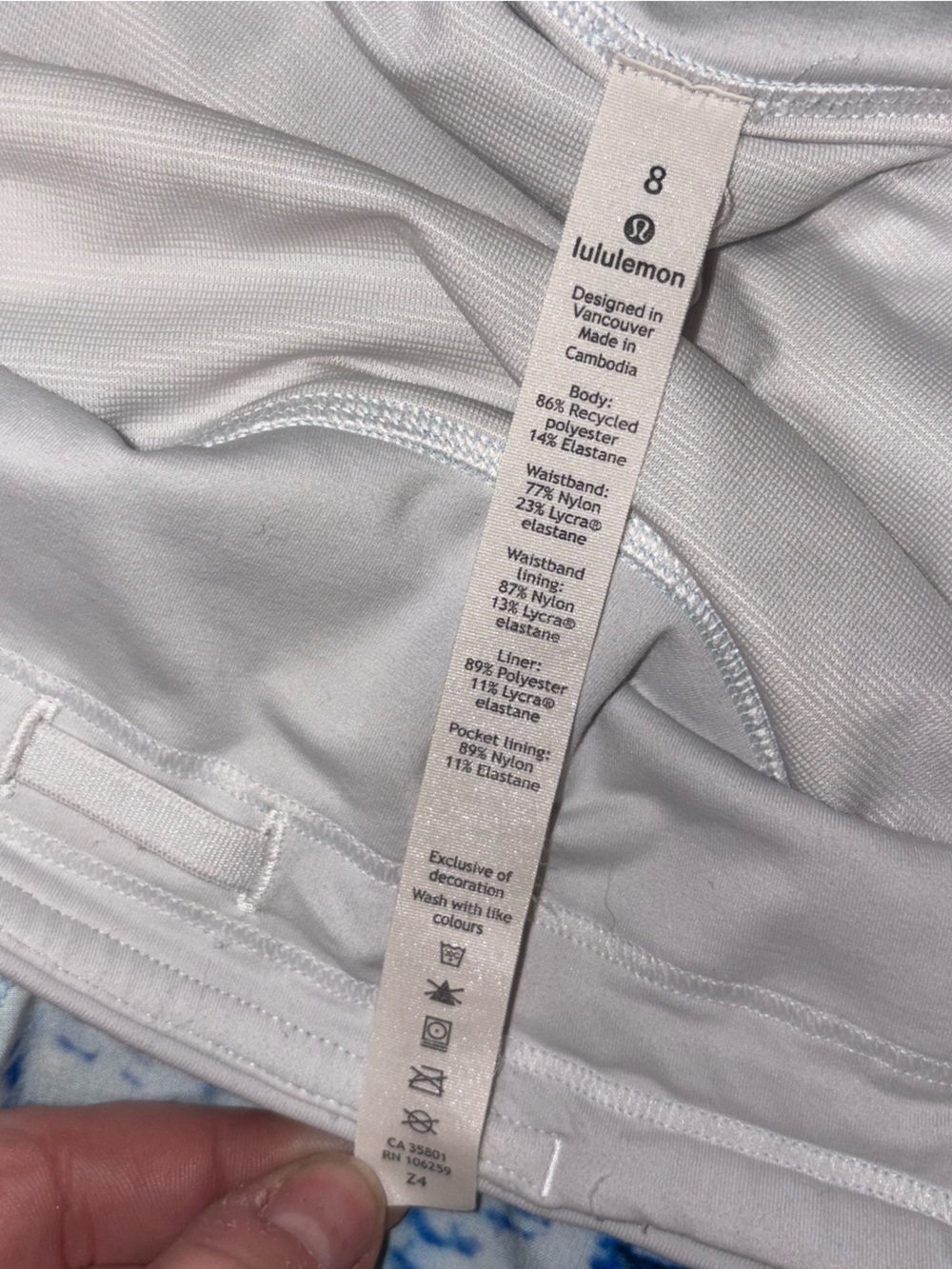 Lululemon Run Times Shorts II 4” inseam Exposure Crystallize multi White size 8 - Picture 7 of 12